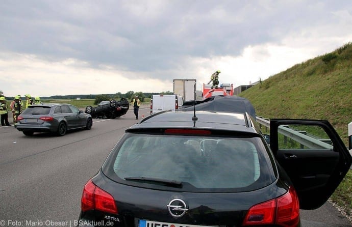 Unfall A8 bei Bubesheim am 27.07.2017