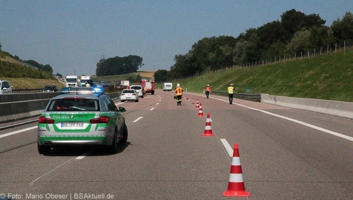Verkehrsunfall A8 Burgau-Günzburg am 21.07.2017