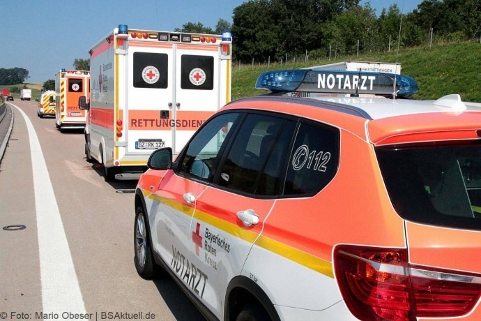 Verkehrsunfall A8 Burgau-Günzburg am 21.07.2017