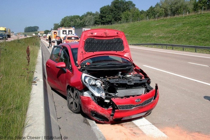 Verkehrsunfall A8 Burgau-Günzburg am 21.07.2017