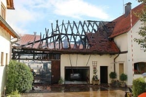 Dinkelscherben - Ortsteil Grünenbaindt Brand Stadel