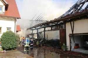 Dinkelscherben - Ortsteil Grünenbaindt Brand Stadel