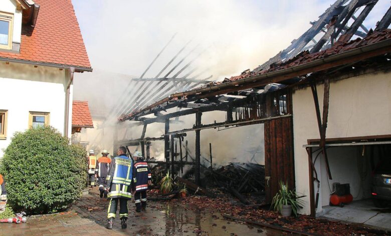 Dinkelscherben - Ortsteil Grünenbaindt Brand Stadel