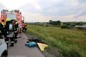 Auffahrunfall Autobahn 8 zwischen Zusmarshausen und Burgau