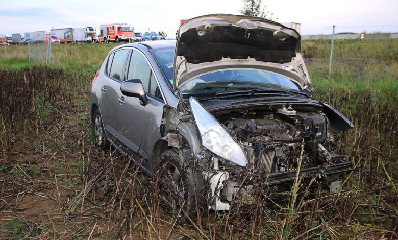 Auffahrunfall Autobahn 8 zwischen Zusmarshausen und Burgau