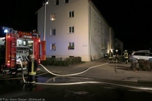 Brand in einem Raum im Keller eines Mehrfamilienhaus in Langenau am 17.09.2017