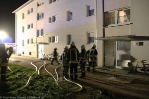 Brand in einem Raum im Keller eines Mehrfamilienhaus in Langenau am 17.09.2017