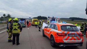 Motorradunfall A8 Kreis Günzburg 02