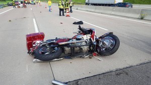 Motorradunfall A8 Kreis Günzburg 03