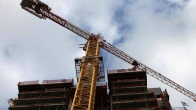 Kran auf Baustelle