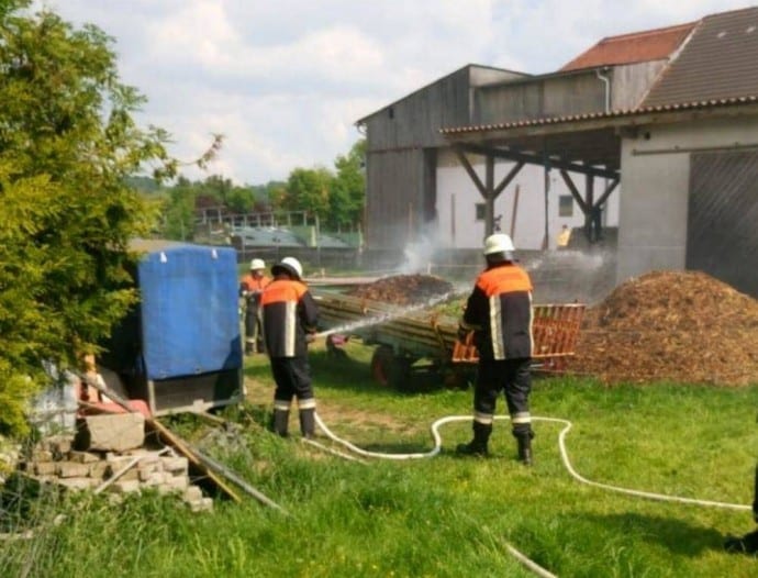 Brand Misthaufen Ziertheim