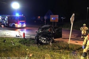 Kreis Günzburg - schwerer Verkehrsunfall B16 bei Ellzee