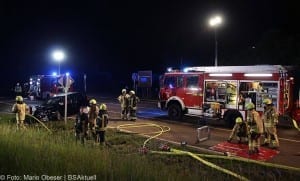 Kreis Günzburg - schwerer Verkehrsunfall B16 bei Ellzee