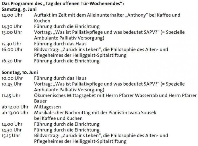 HeiliggeistSpitalstiftung20JahreHeiliggeistSpital Programm