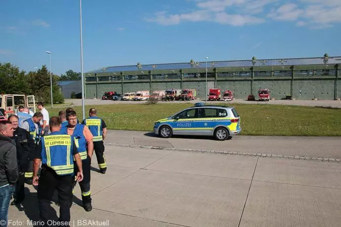 Leipheim - Fund-Sprengung einer Panzerabwehrrakete am 06.07.2018