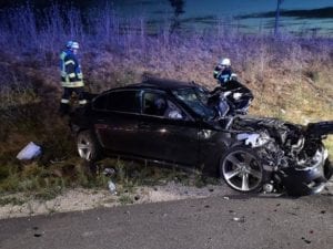 Autobahn 8 Sattelzug kracht in Unfallstelle bei Leipheim 2