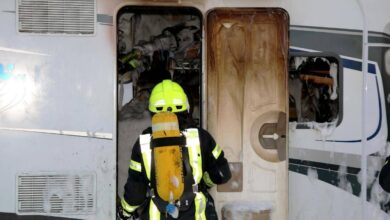 Brand eines Wohnmobil