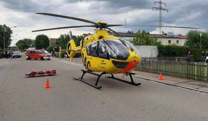 Feuerwehr Lauingen Kellerschacht Schule Sturz Mädchen 1