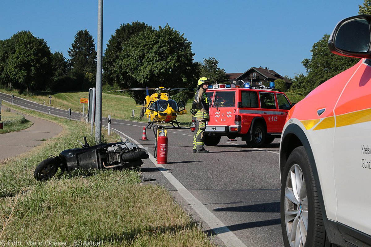Unfall Günzburg Weißenhorner Straße Roller 04072019 2