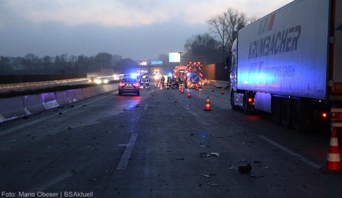 Schwerer Verkehrsunfall A8 bei Neusäß Augsburg am 06.12.2019