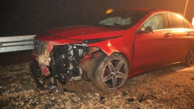 Unfall Kreisverkehr Limbach 19122019 14
