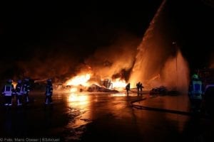 Millionenschaden Brand Lagerhalle Lauingen