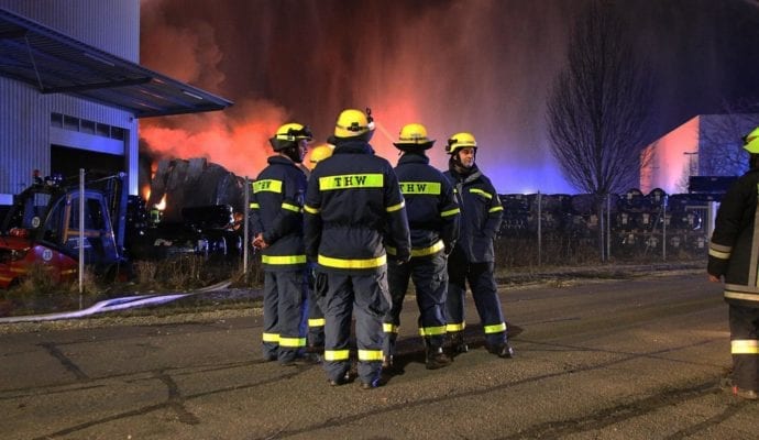 Millionenschaden Brand Lagerhalle Lauingen