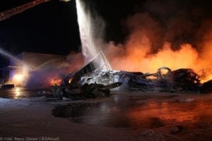 Millionenschaden Brand Lagerhalle Lauingen