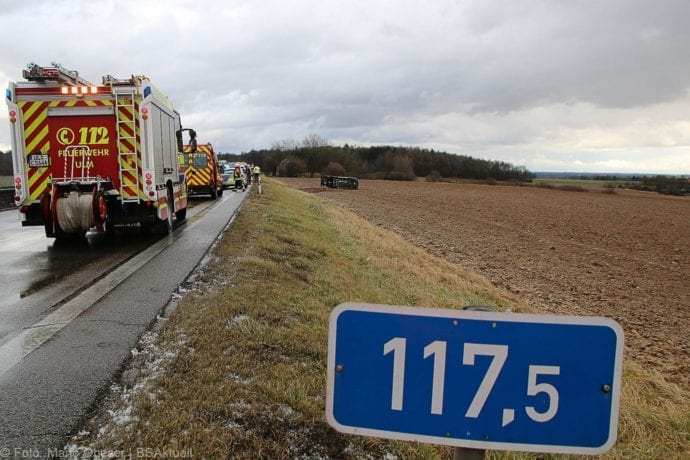 Unfall A8 Oberelchingen – Kreuz Ulm Elchingen 28012020 1