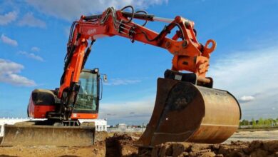 Baustelle Bagger