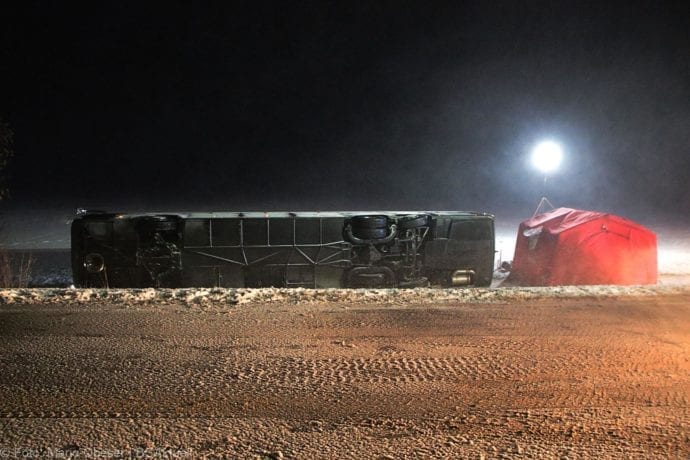 Unfall Reisebus B10 Kreuzung Tomerdingen 27022020 2