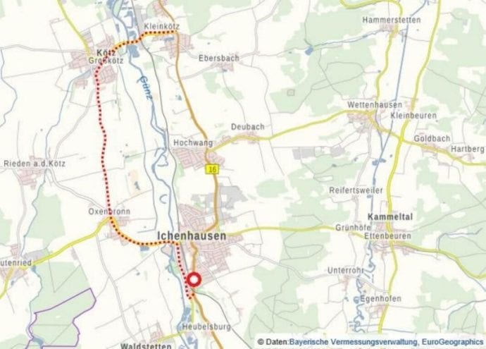 Umleitungsskizze_B16_Ichenhausen