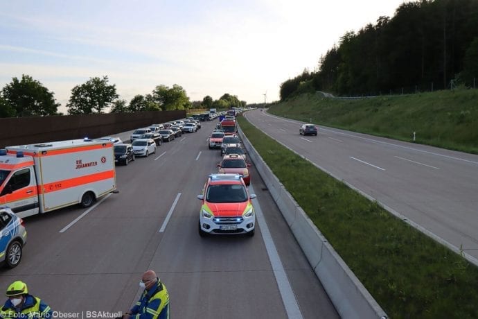 Unfall A8 Burgau-Zusmarshausen 24052020 11