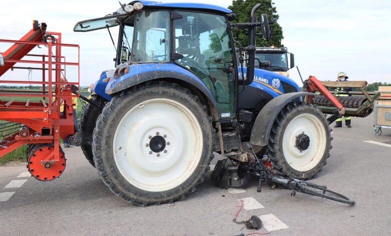 Unfall B16 Gundelfingen Traktor übersieht Pedelec-Fahrer 03062020 3