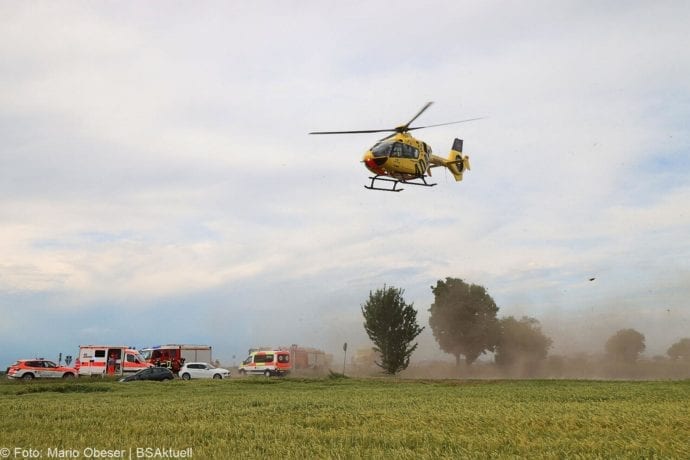 Unfall B16 Gundelfingen Traktor übersieht Pedelec-Fahrer 03062020 7