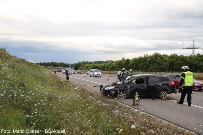 Unfall A8 Leipheim-Kreuz Ulm-Elchingen 26072020 3