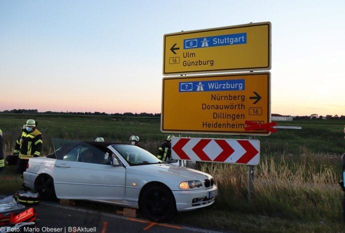 Unfall B16 Gundelfingen-Sued 12072020 15