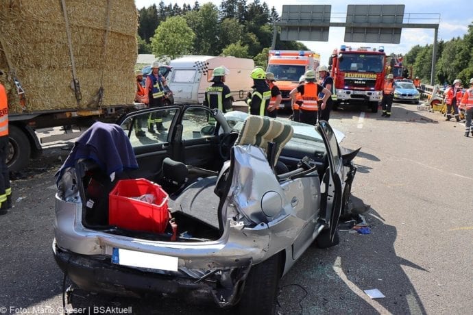 Unfall B28 Ueberleitung A7 Hittistetten 18072020 15