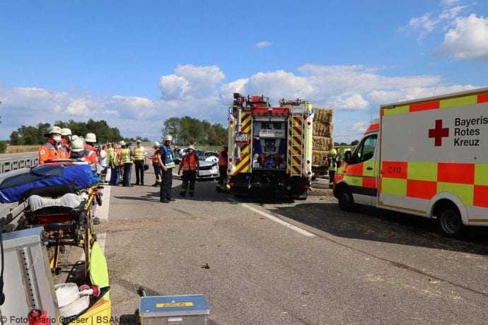 Unfall B28 Ueberleitung A7 Hittistetten 18072020 19