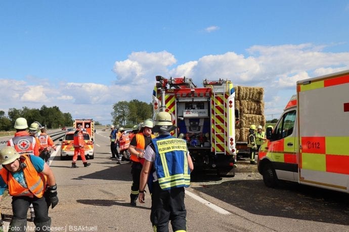 Unfall B28 Ueberleitung A7 Hittistetten 18072020 20