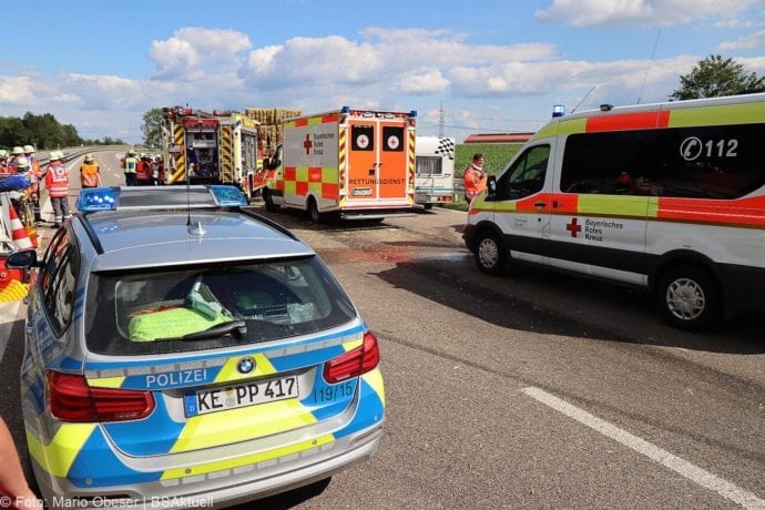 Unfall B28 Ueberleitung A7 Hittistetten 18072020 22