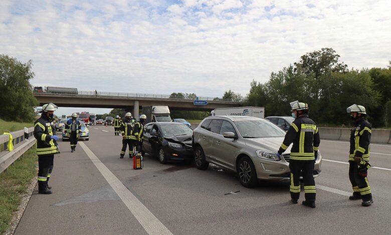 Unfall A8 Anschlussstelle Leipheim 27082020 3