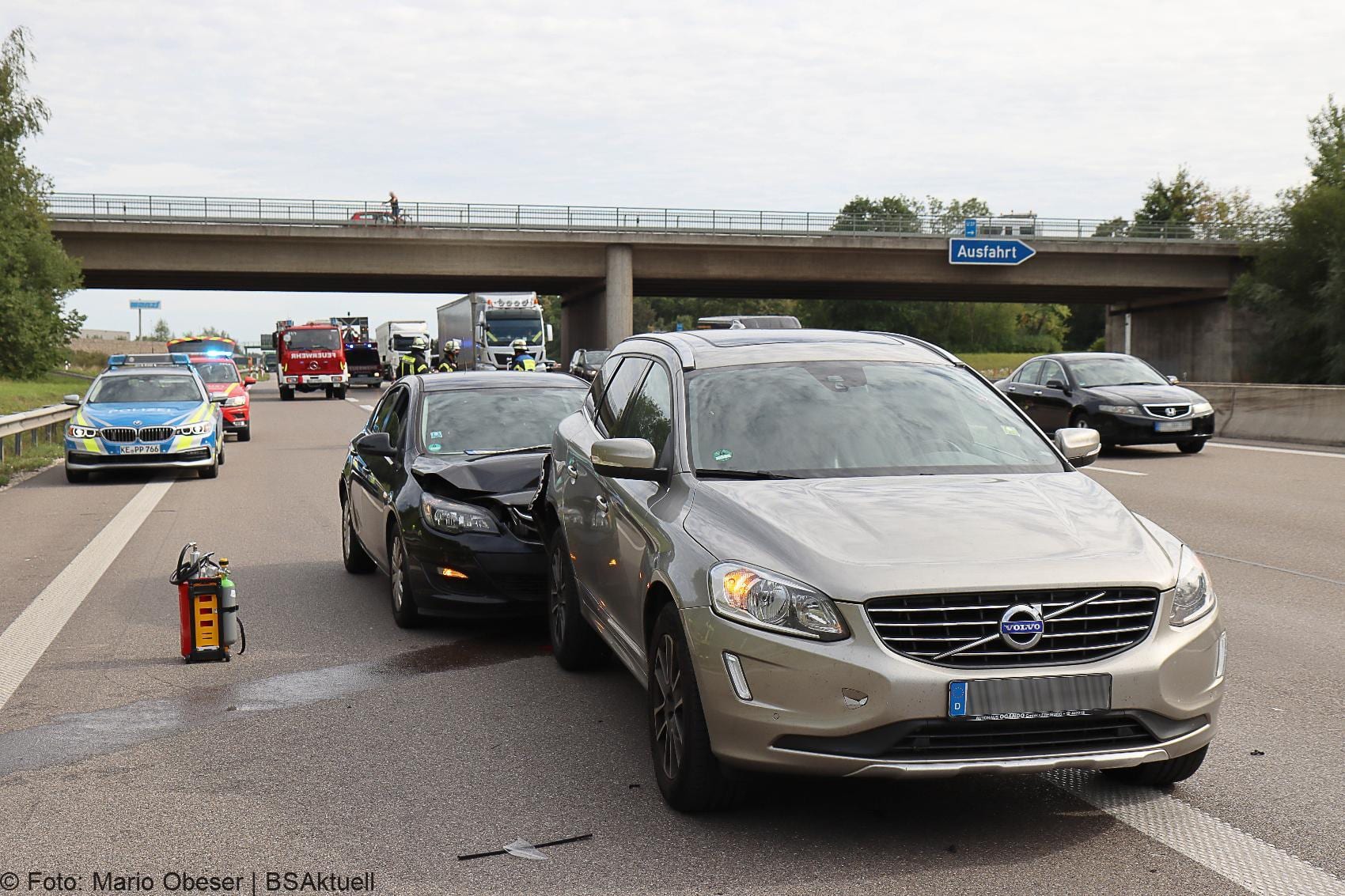 Unfall A8 Anschlussstelle Leipheim 27082020 4