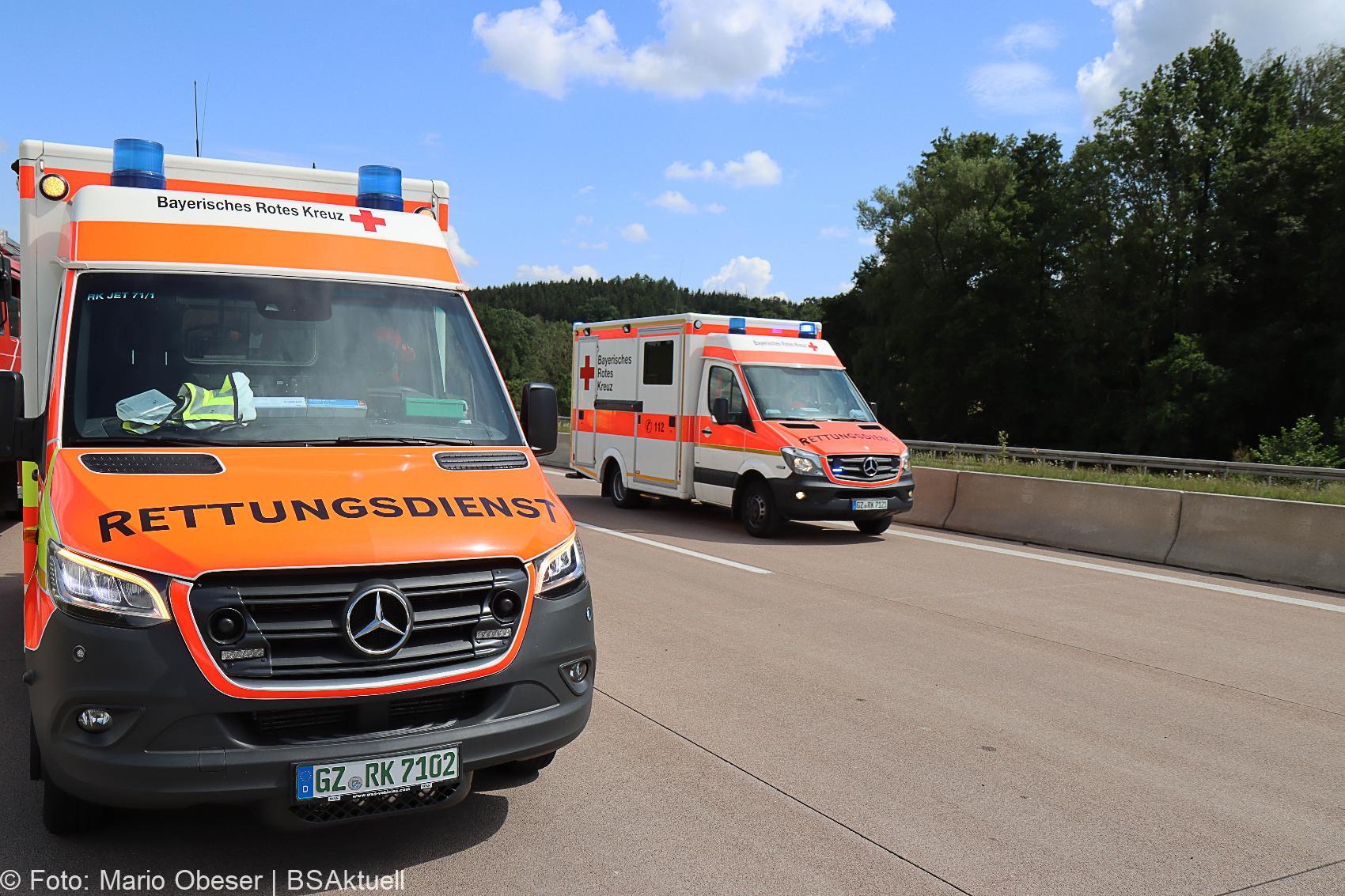Unfall A8 Burgau – Guenzburg bei Grossanhausen 15082020 12