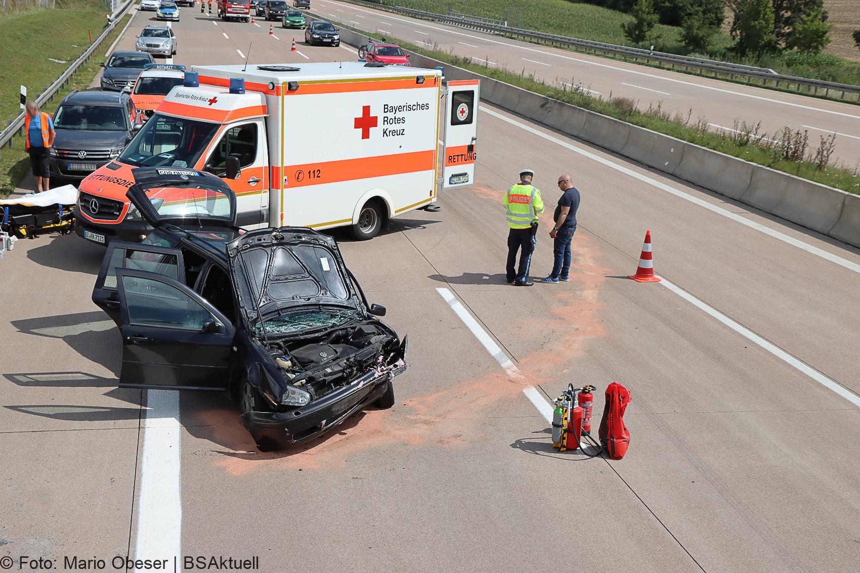 Unfall A8 Burgau – Guenzburg bei Grossanhausen 15082020 24