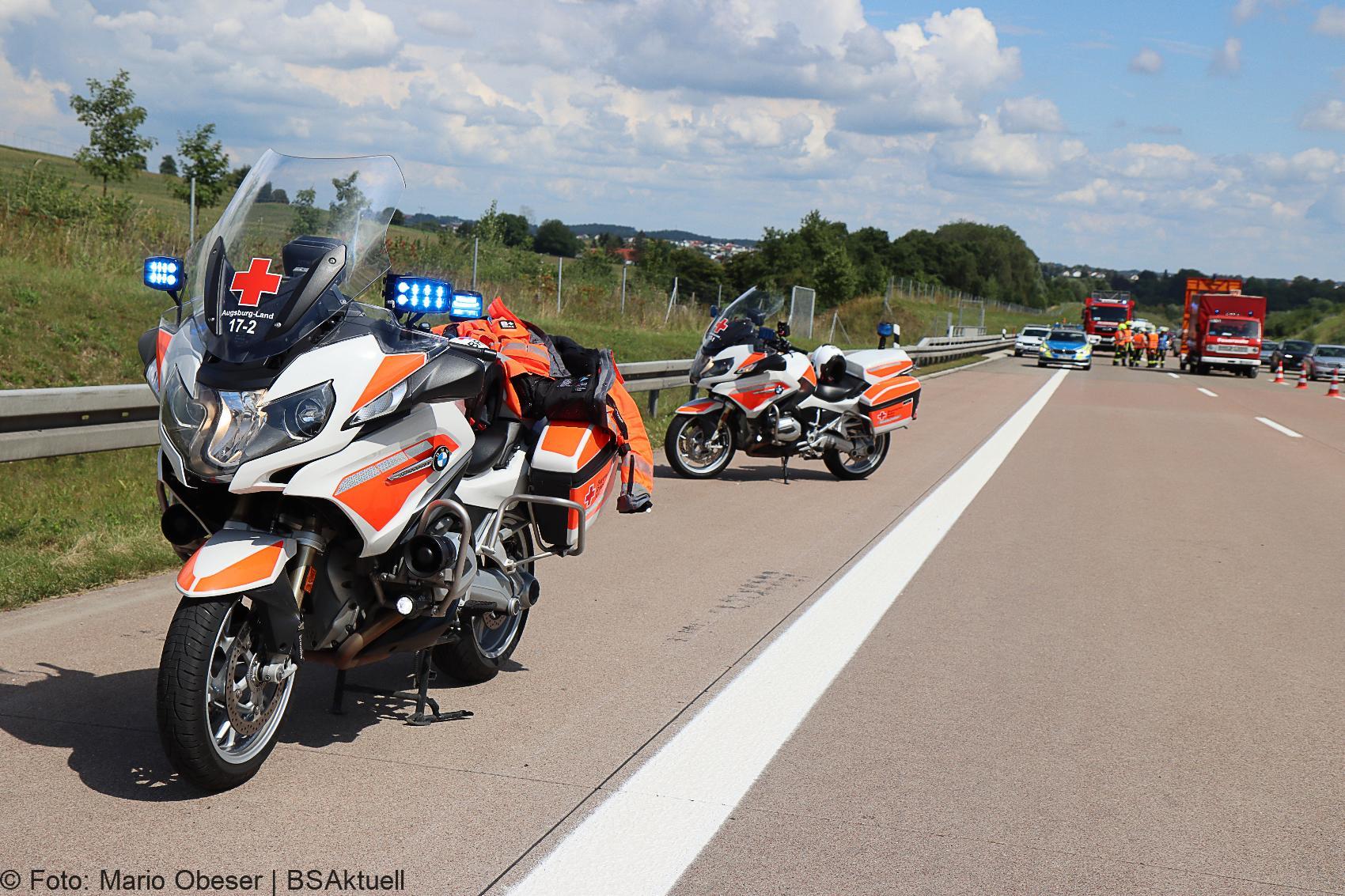 Unfall A8 Burgau – Guenzburg bei Grossanhausen 15082020 3