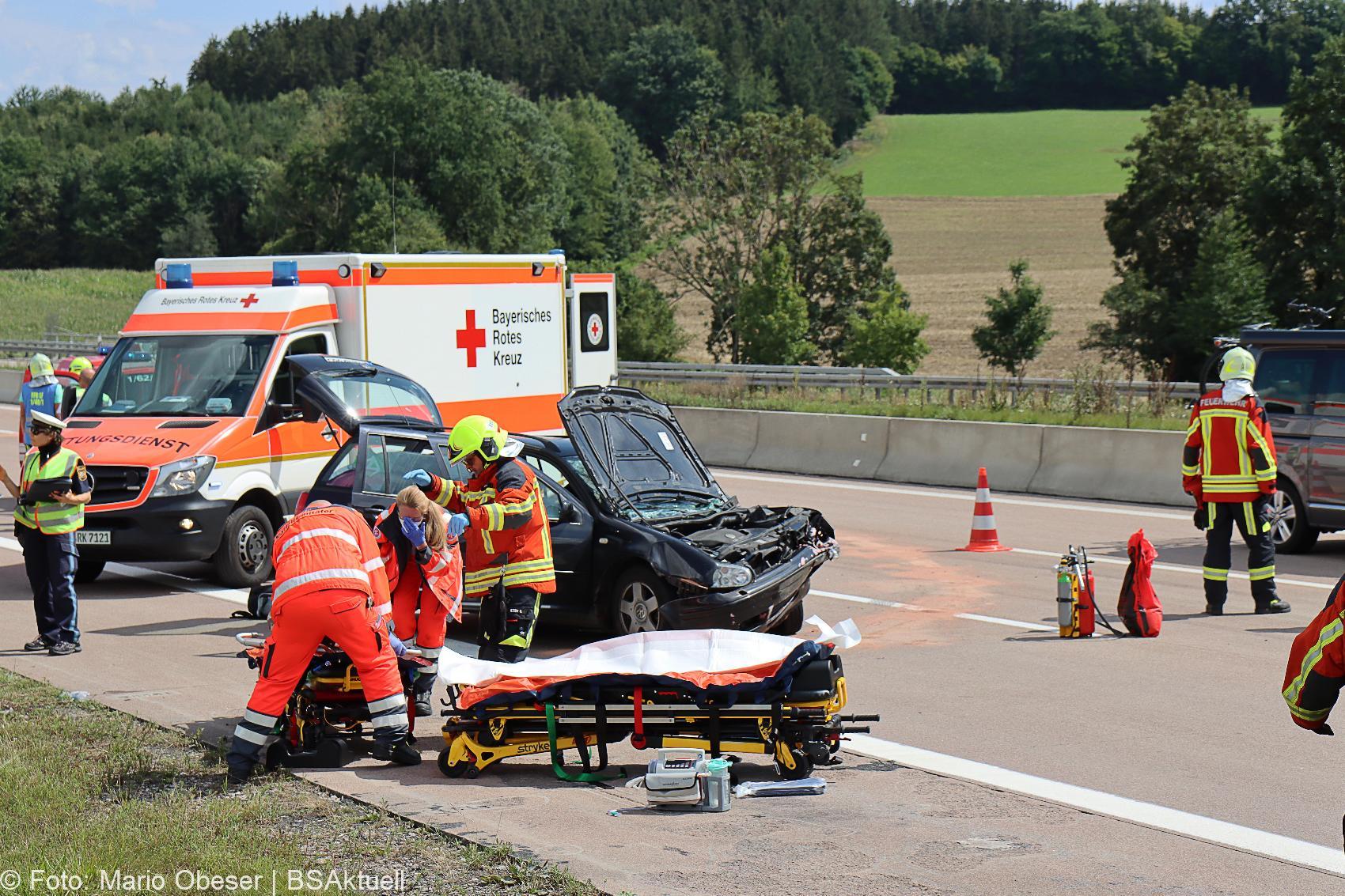 Unfall A8 Burgau – Guenzburg bei Grossanhausen 15082020 30