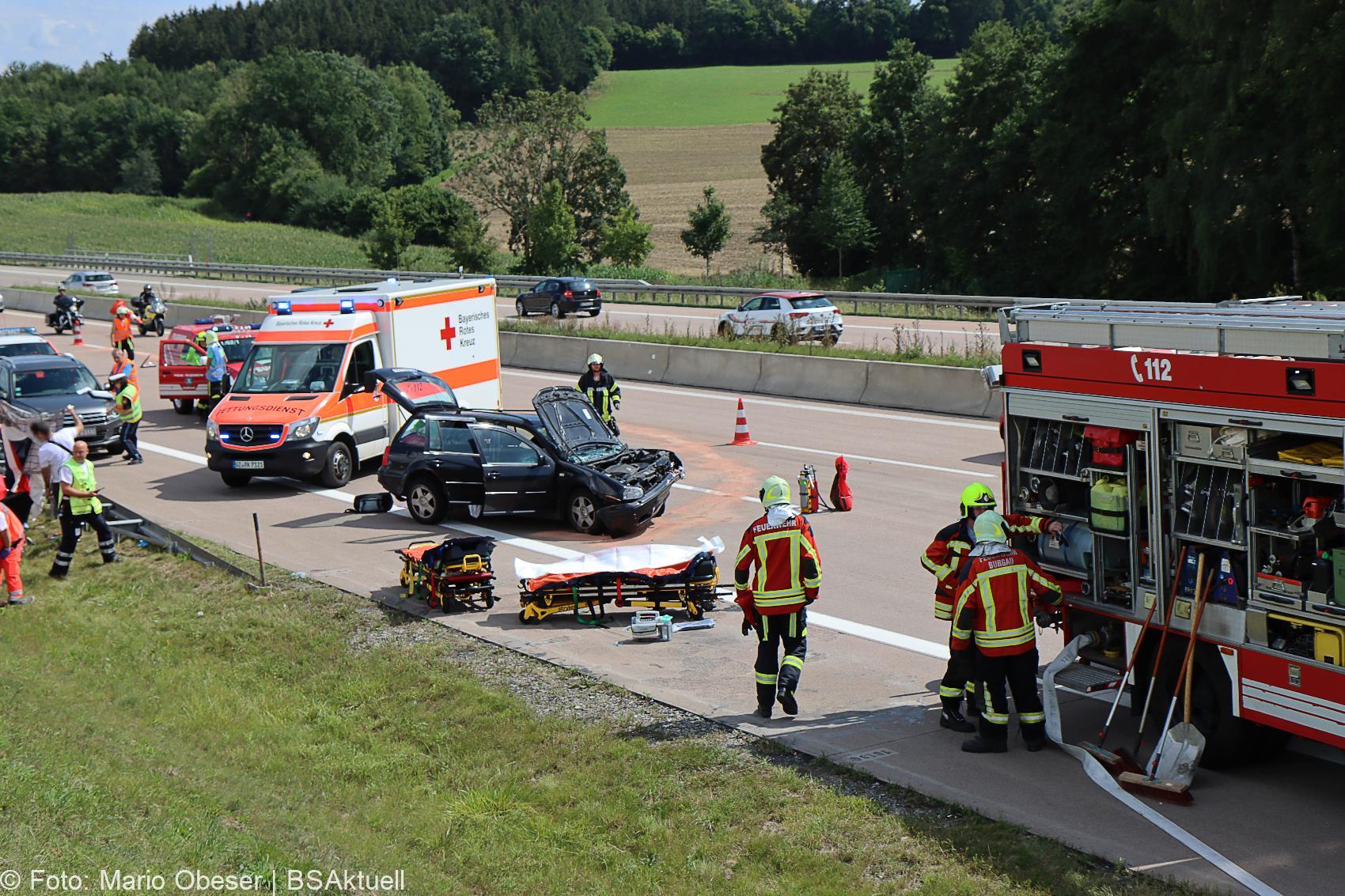 Unfall A8 Burgau – Guenzburg bei Grossanhausen 15082020 32