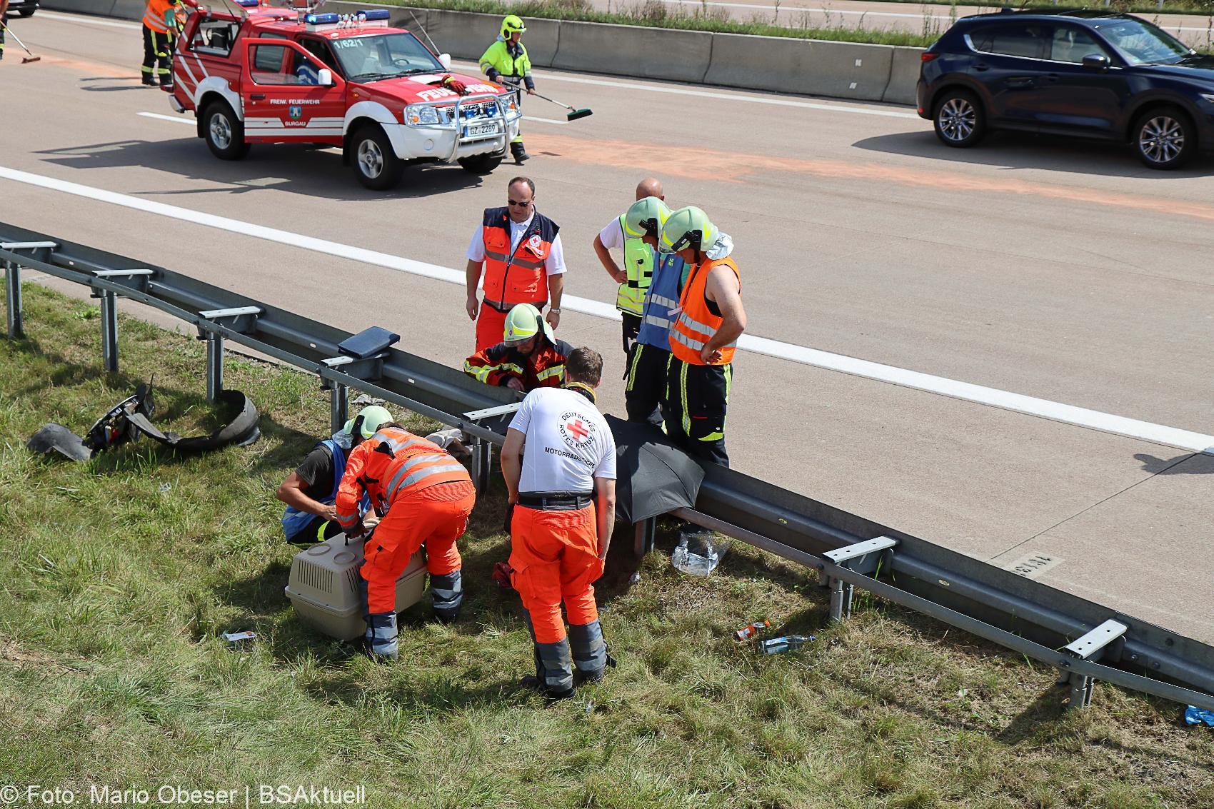 Unfall A8 Burgau – Guenzburg bei Grossanhausen 15082020 7