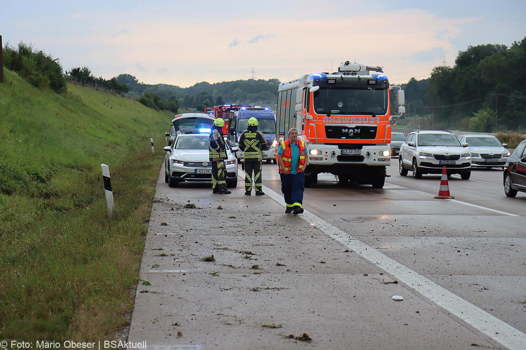 Unfall A8 Guenzburg Burgau Limbach 14082020 14